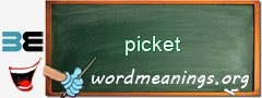 WordMeaning blackboard for picket